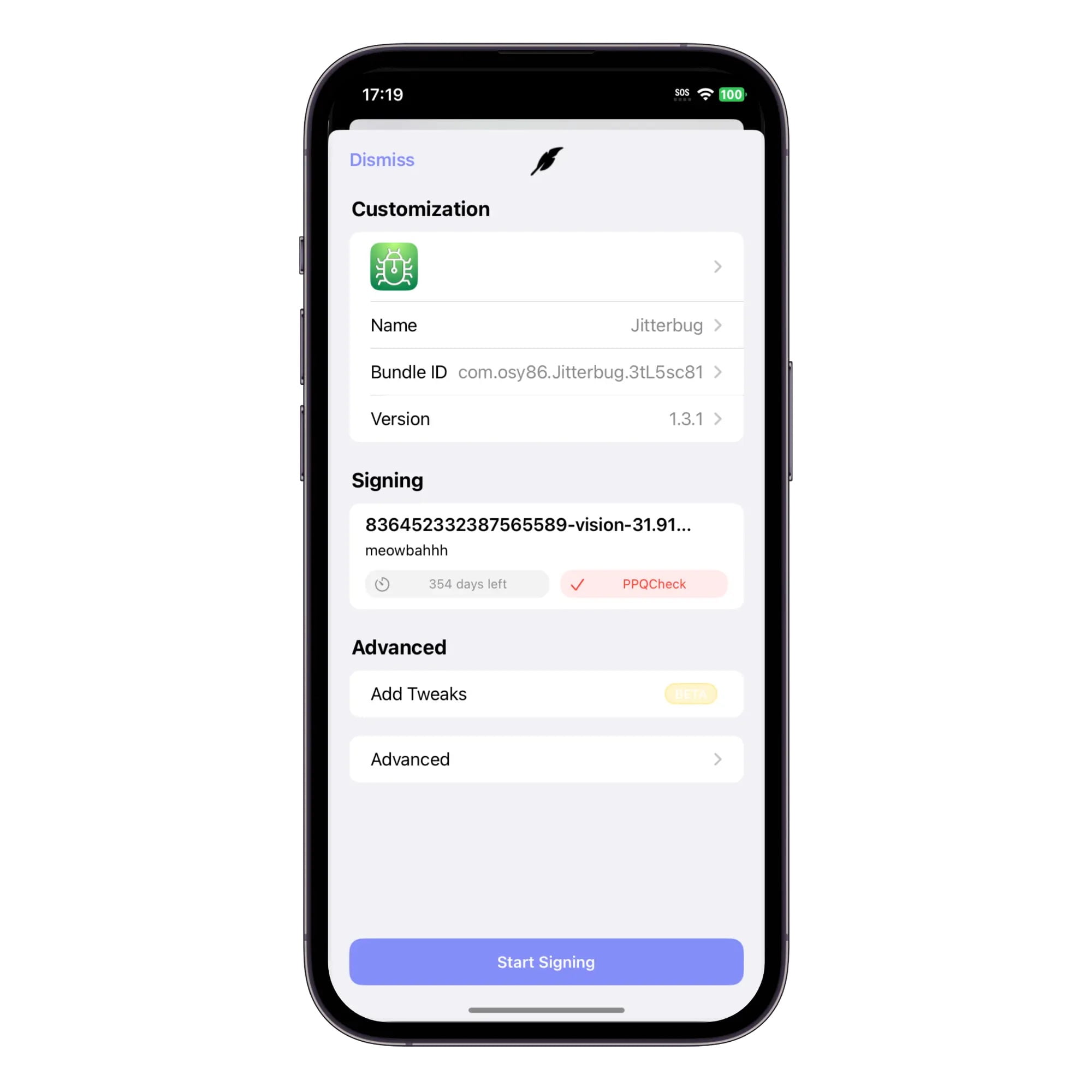 Feather ios signing
