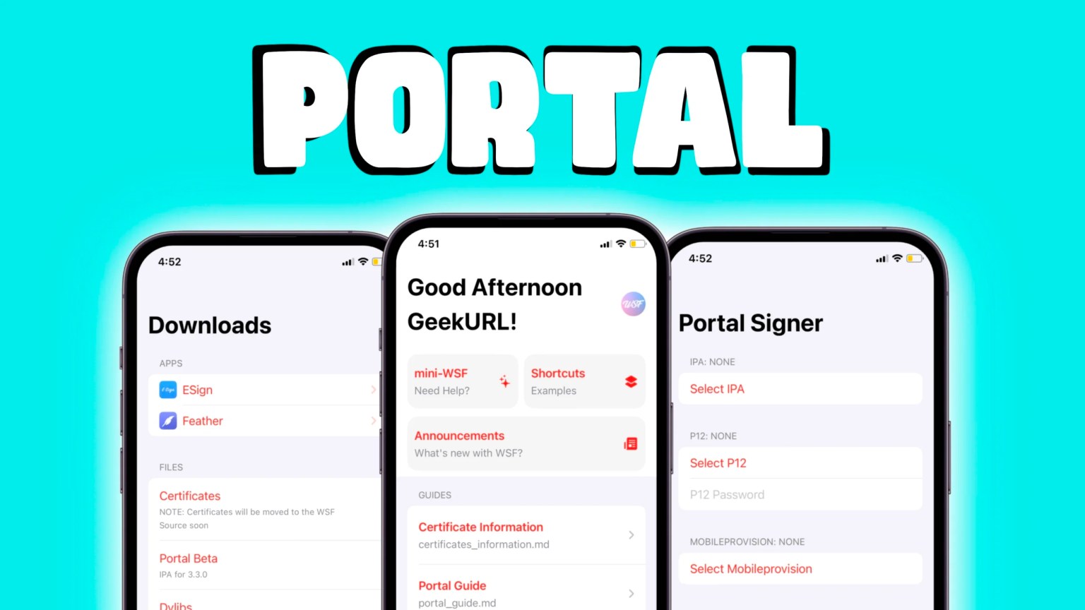 Portal app iOS sideloading