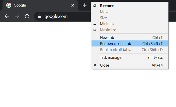 Easy Way To Reopen Closed Tab In Google Chrome: Learn How