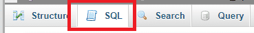 phpMyAdmin SQL Tab phpMyAdmin SQL Tab