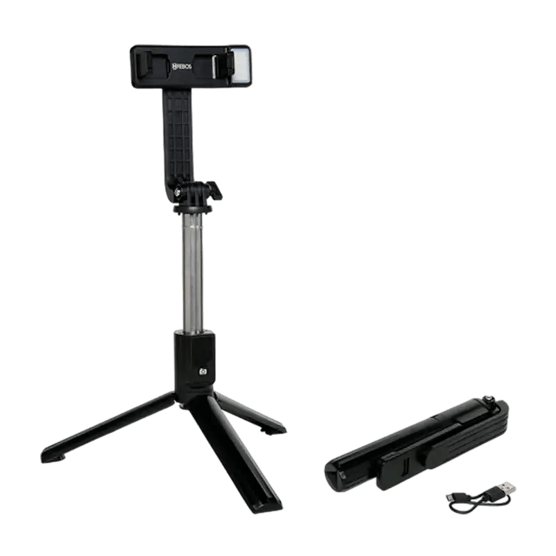 Bastão Selfie com Iluminação HS701 - HREBOS