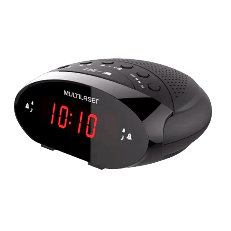 RÁDIO RELÓGIO DESPERTADOR SP399 - MULTILASER