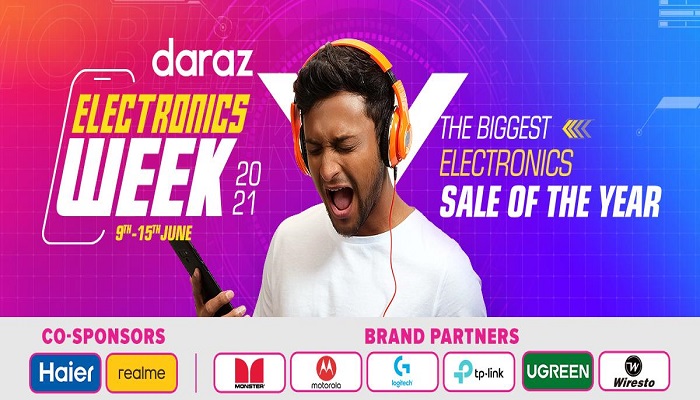 গ্যাজেটপ্রেমীদের জন্য দারাজ নিয়ে এলো ‘ইলেকট্রনিকস উইক’ ক্যাম্পেইন