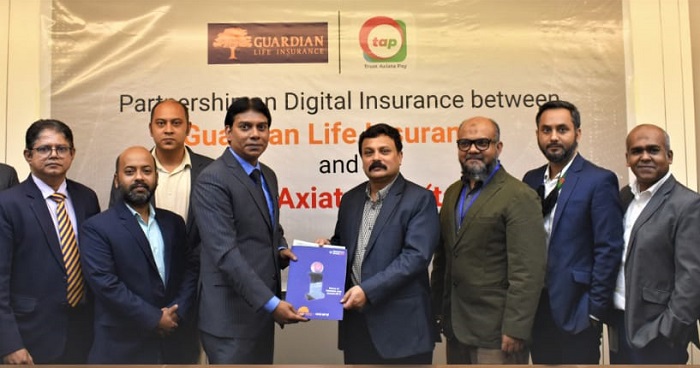 গার্ডিয়ান লাইফইন্স্যুরেন্স লিমিটেড ও ট্রাস্ট আজিয়াটা পে (ট্যাপ) এর মধ্যে চুক্তি স্বাক্ষর