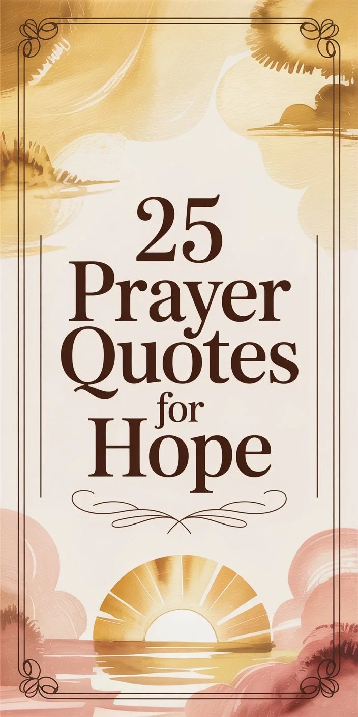 25 Prayer Quotes for Hope 25 Prayer Quotes for Hope