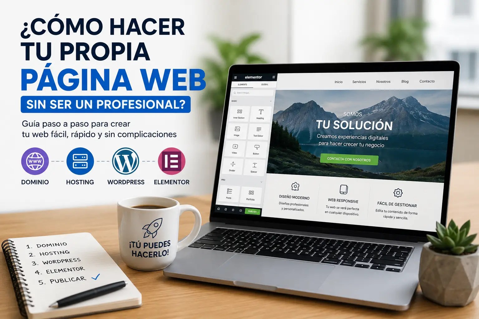 Cómo crear una página web sin ser un profesional con WordPress