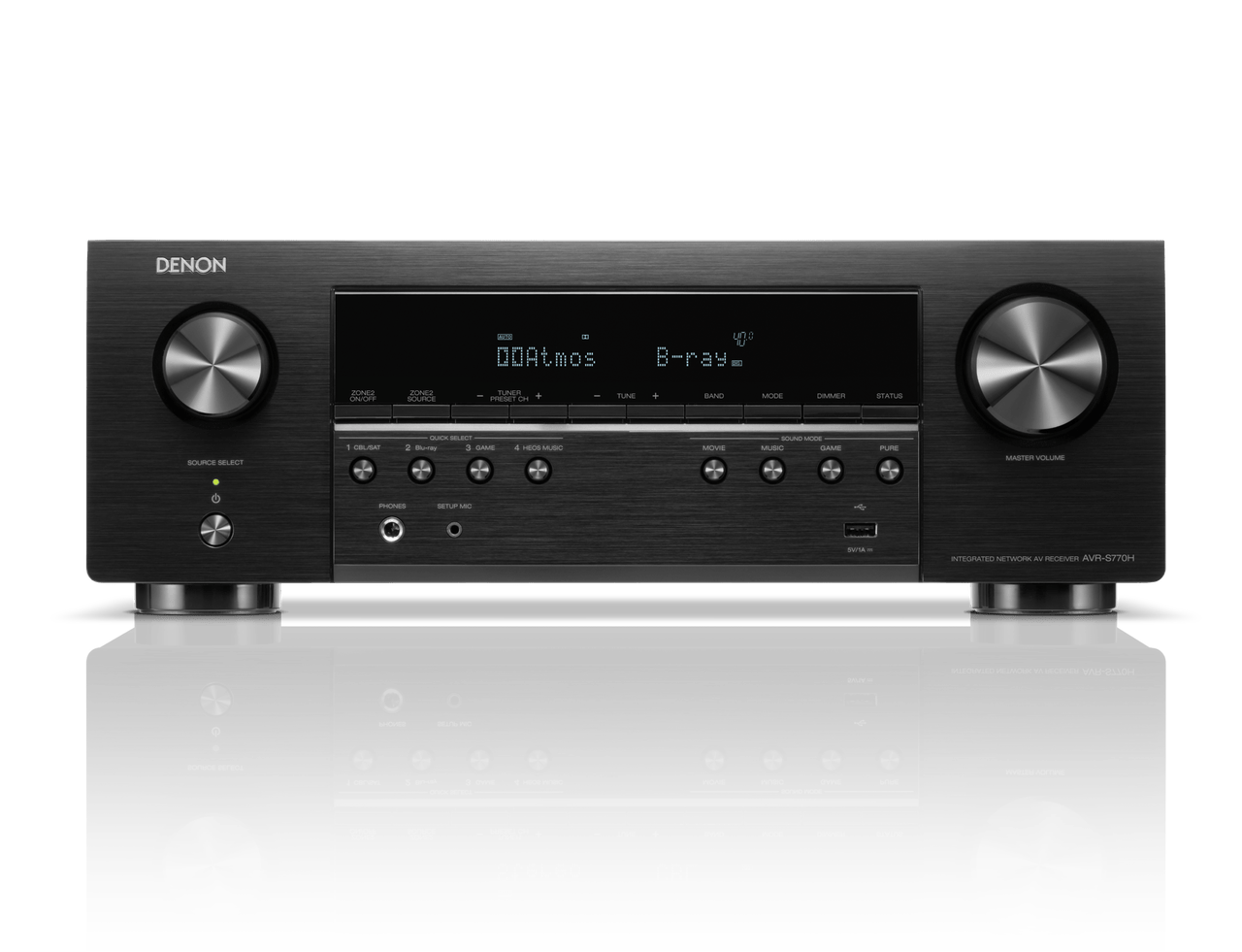 Denon AVR-S770H 7.2ch 8K AV Receiver with Voice Control and HEOS® Built-in