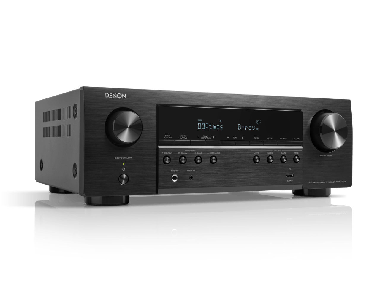 Denon AVR-S770H 7.2ch 8K AV Receiver with Voice Control and HEOS® Built-in