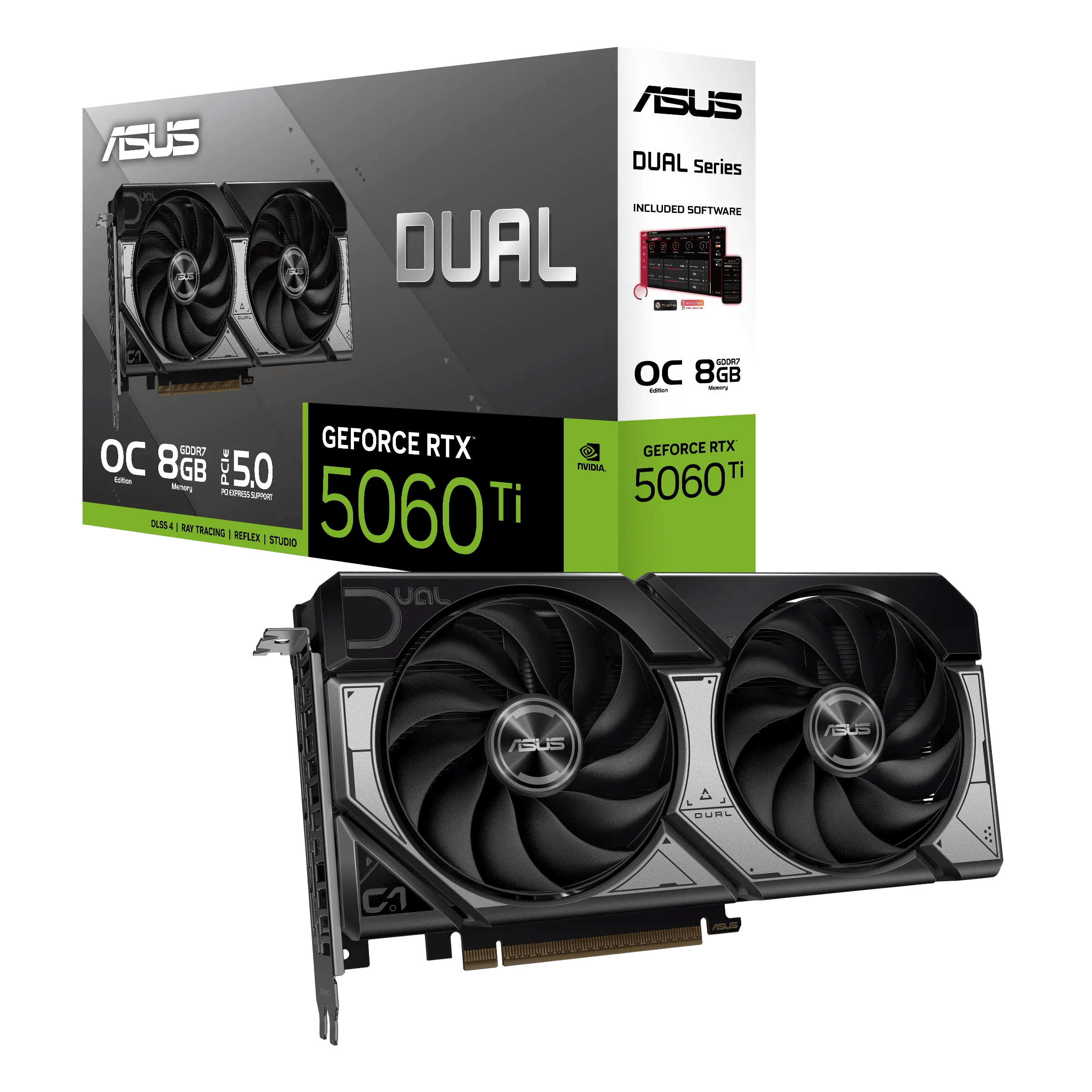 Tarjeta de Video ASUS Dual GeForce RTX 5060 Ti 8GB GDDR7 OC Edition
