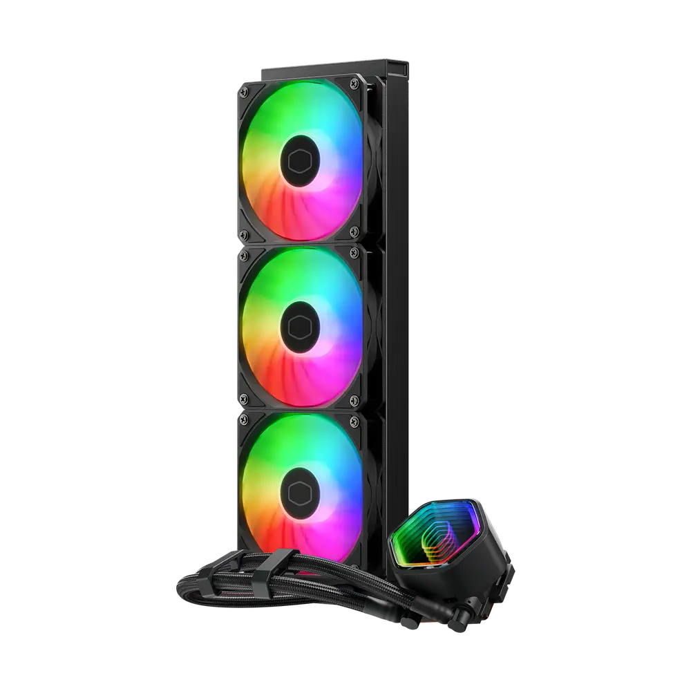 Cooler Master Masterliquid 360 Core II ARGB Enfriamiento Líquido para CPU, 3x 120mm, hasta 1750RPM, Negro