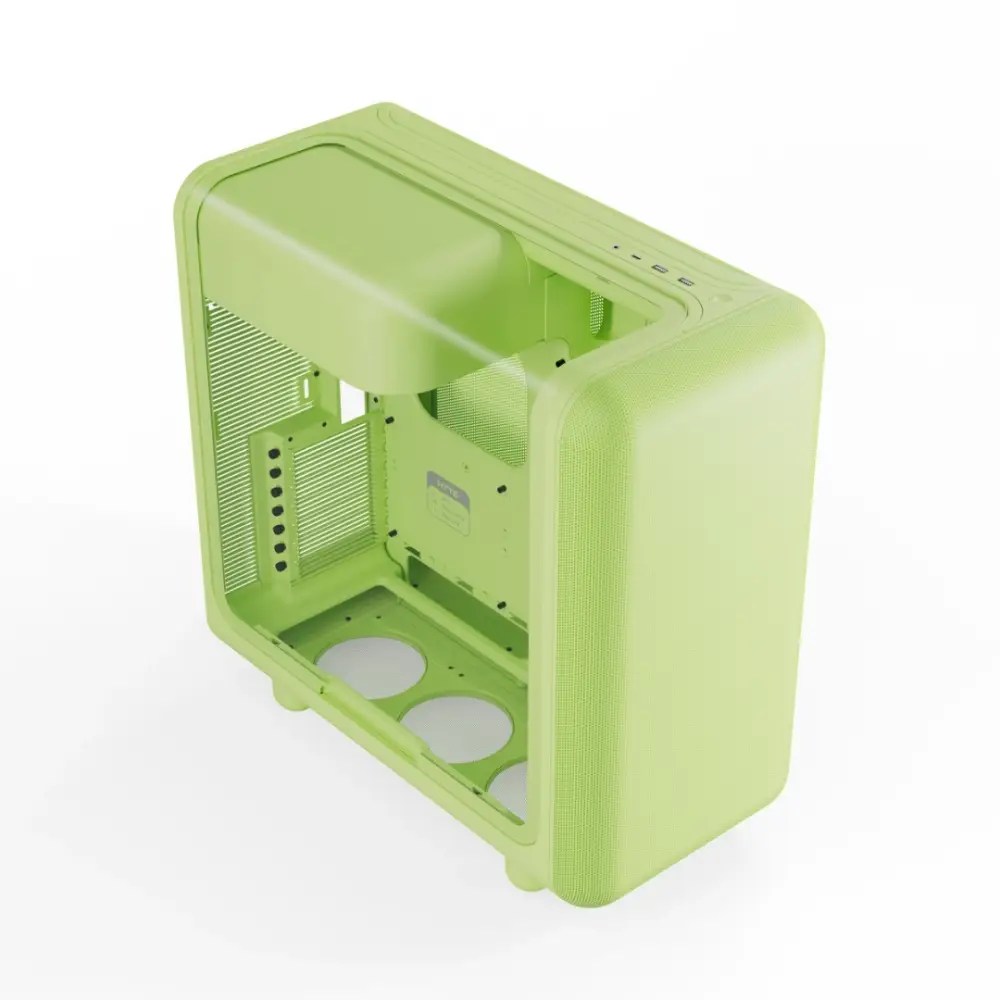 Gabinete Hyte X50, Midi-Tower, ATX/EATX/Micro-ATX/Mini-ITX, USB 3.0, sin Fuente, sin Ventiladores Instalados, Verde