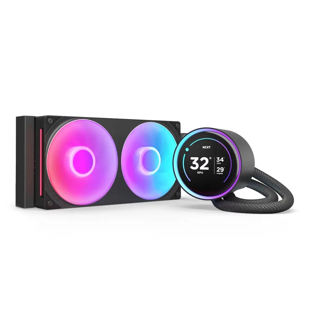 NZXT Kraken Core 240 RGB Enfriamiento Líquido para CPU, 2x 120mm, hasta 2400RPM, Negro