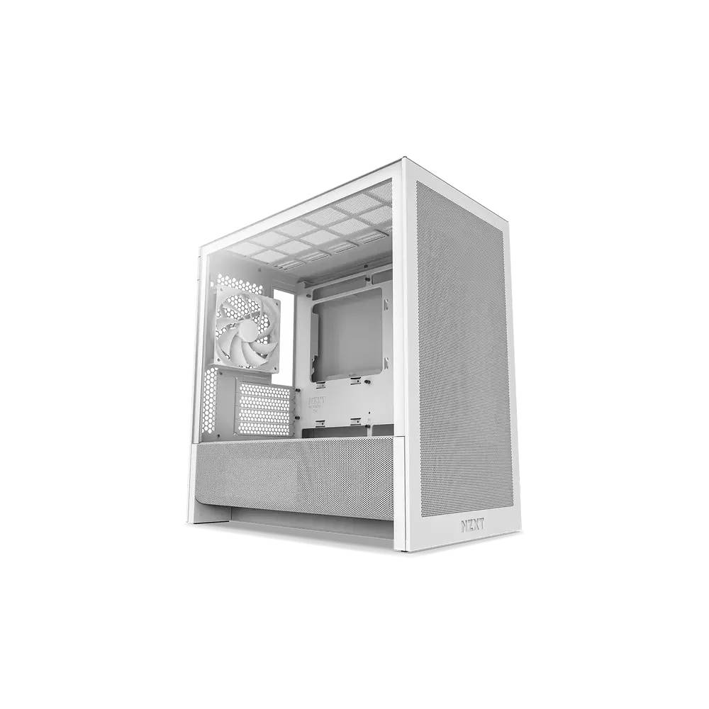Gabinete NZXT H3 Flow, Midi-Tower, Micro-ATX/Mini-ITX, USB 3.0, sin Fuente, 1 Ventilador Instalado, Blanco