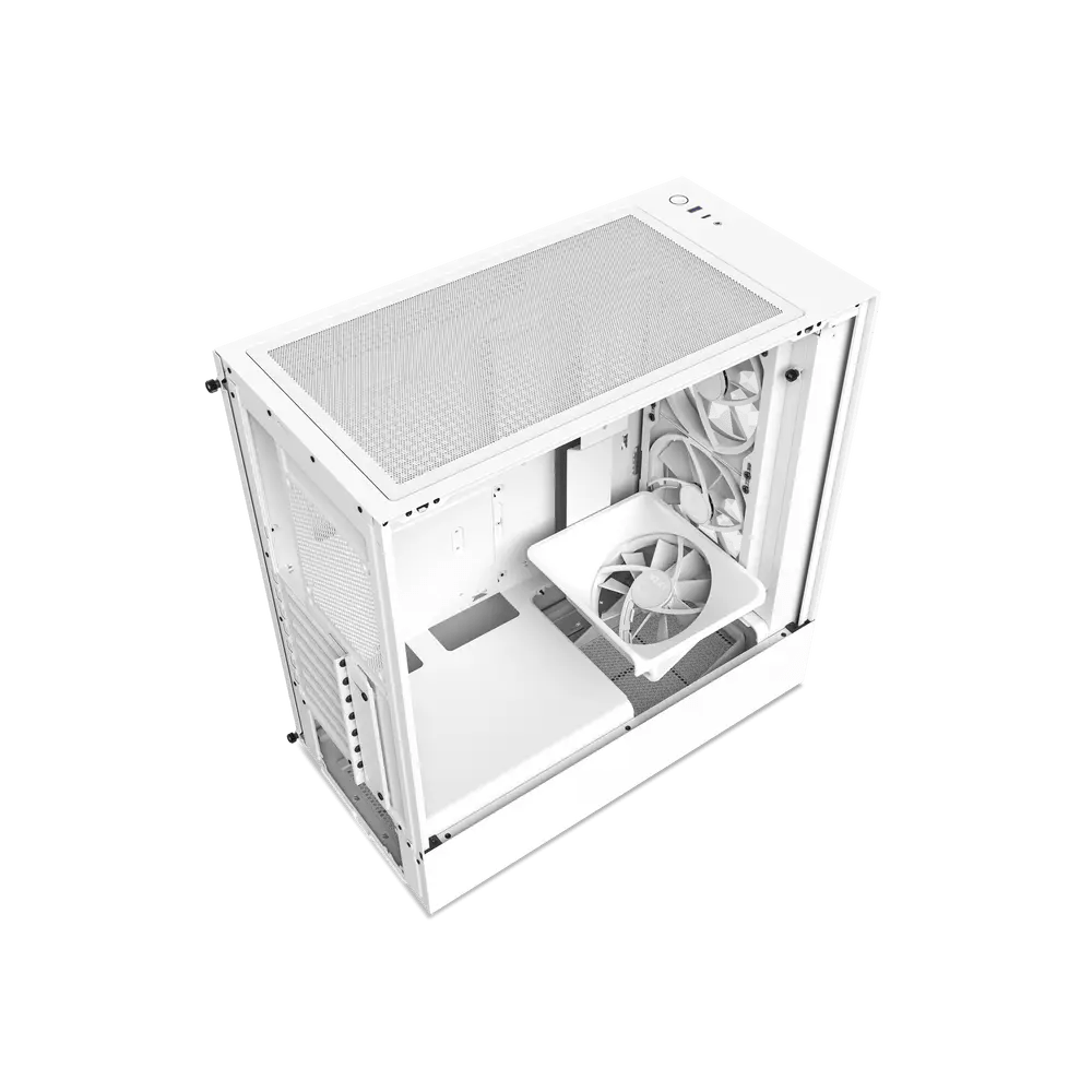 Gabinete NZXT H5 Elite, Midi-Tower, ATX/EATX/Micro-ATX/Mini-ITX, USB 3.0, sin Fuente, 3 Ventiladores Instalados, Blanco