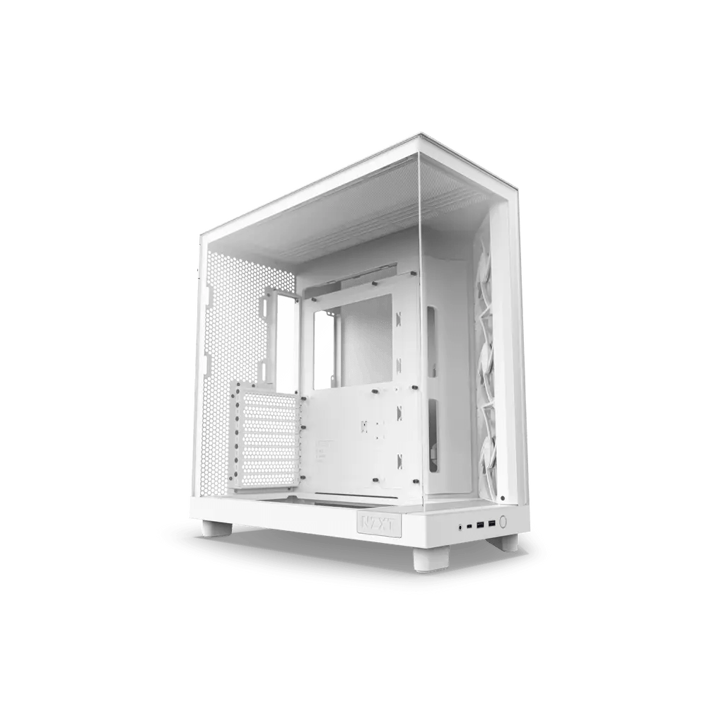 Gabinete NZXT H6 Flow, Midi-Tower, ATX/Micro-ATX/Mini-ITX, USB 3.0, sin Fuente, 3 Ventiladores Instalados, Blanco