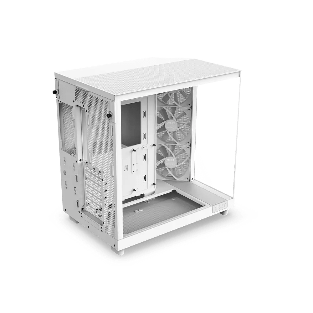Gabinete NZXT H6 Flow, Midi-Tower, ATX/Micro-ATX/Mini-ITX, USB 3.0, sin Fuente, 3 Ventiladores Instalados, Blanco