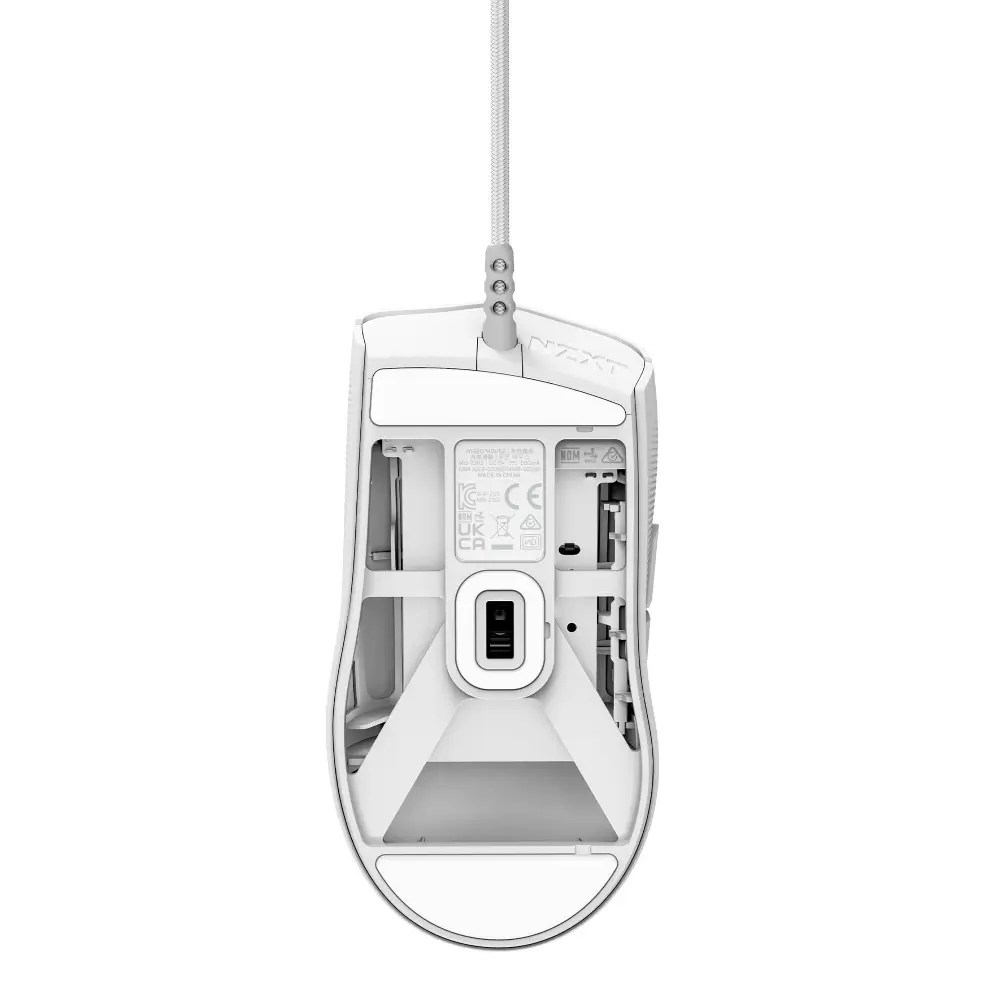 Mouse Gamer Ergonómico NZXT Lift 2 Ergo, Alámbrico, Óptico, 26.000DPI, USB-A, Blanco