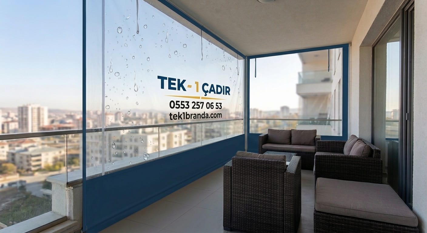 şeffaf branda ankara TEK-1 ÇADIR kaplama uygulaması