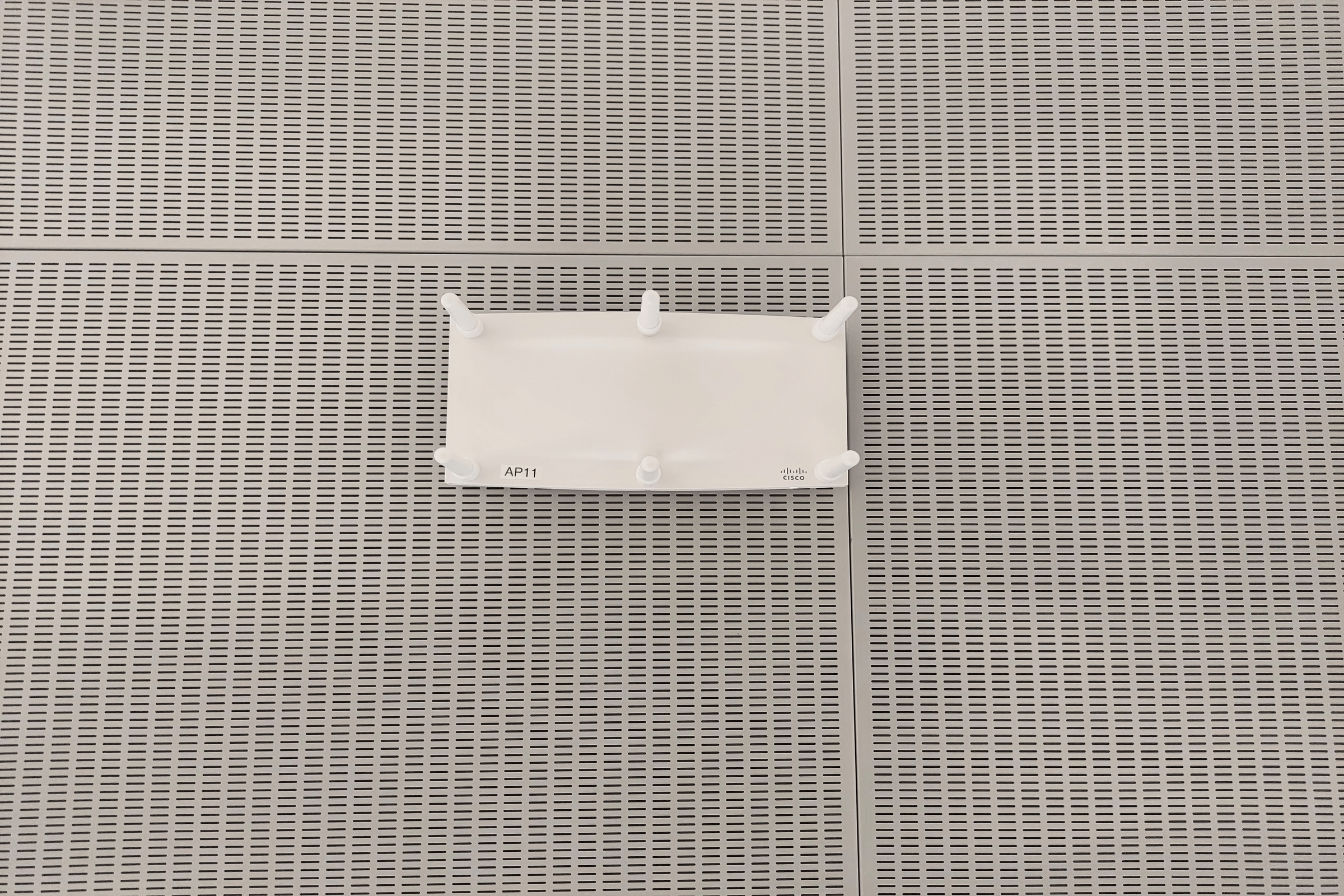 Access Point fitted by Tekhs to ceiling grid