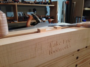 Cutting the waste from the notch in Moxon vise by Lake Erie Toolworks