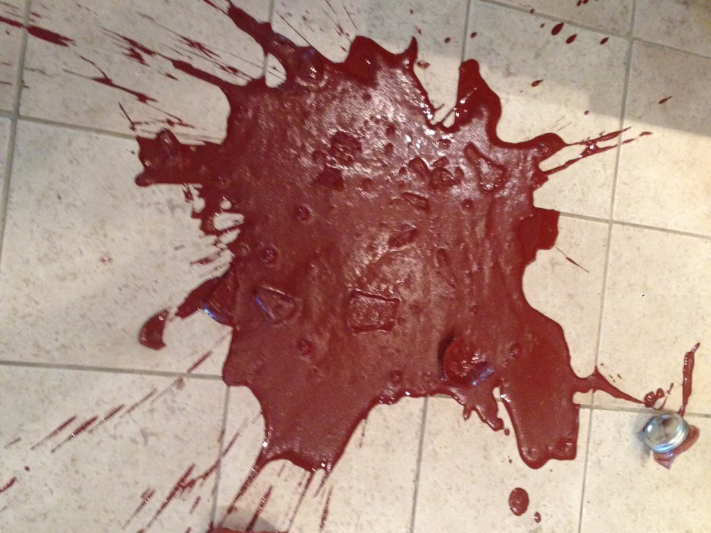 Explosion! Don't mix paint in the kitchen...