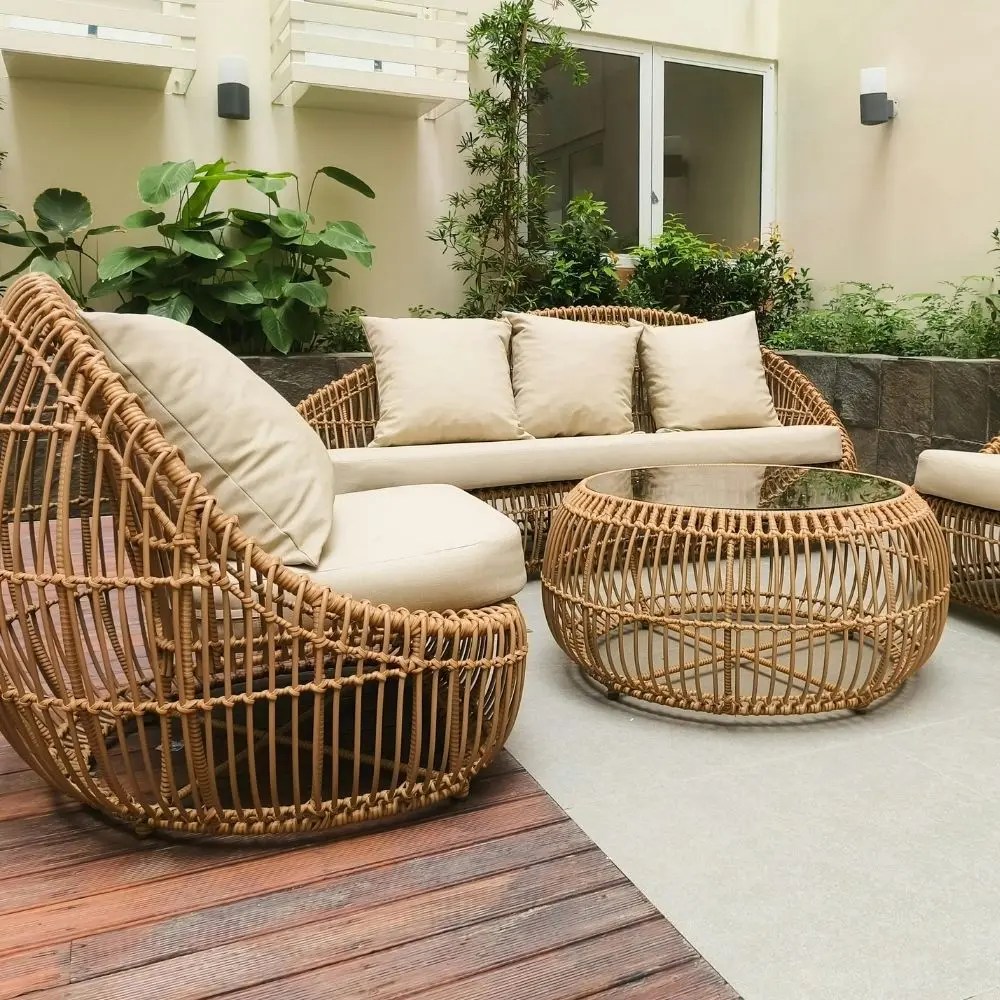 Mobiliario exterior tapizado