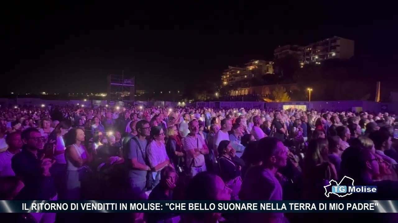 Il ritorno di Venditti in Molise: “Che bello suonare nella terra di mio padre”
