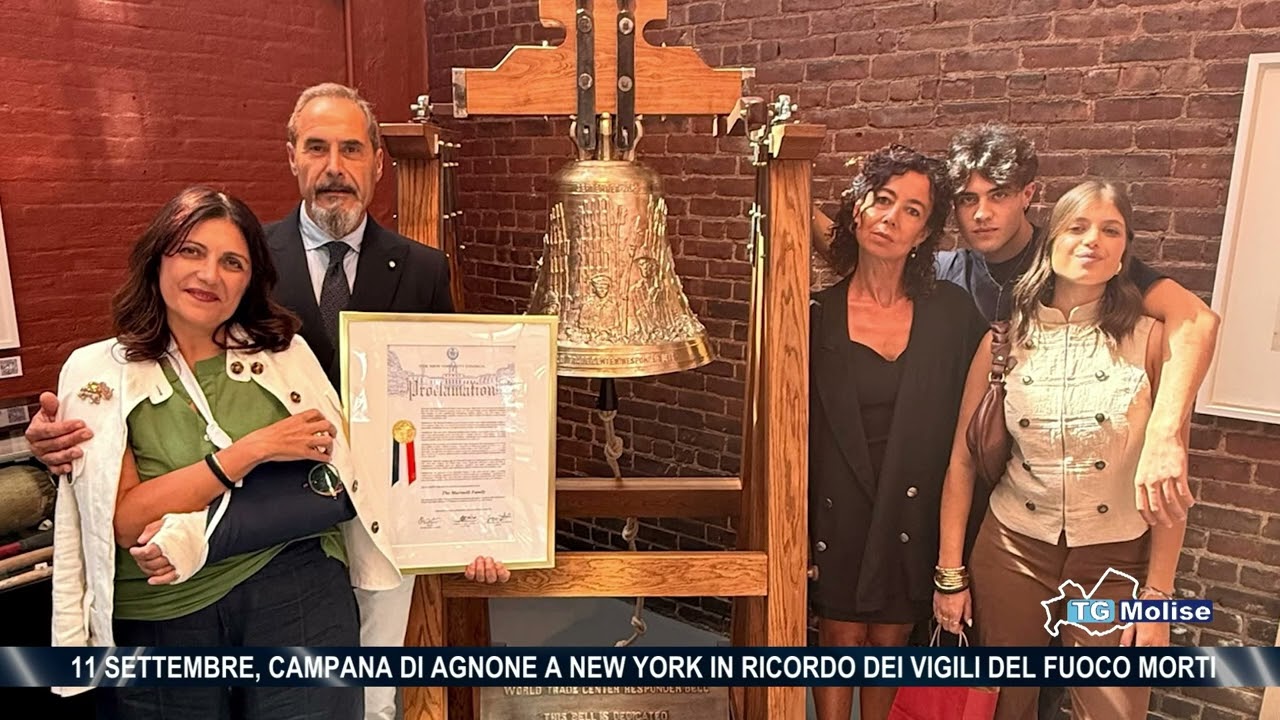 11 settembre, campana di Agnone a New York in ricordo dei Vigili del Fuoco morti