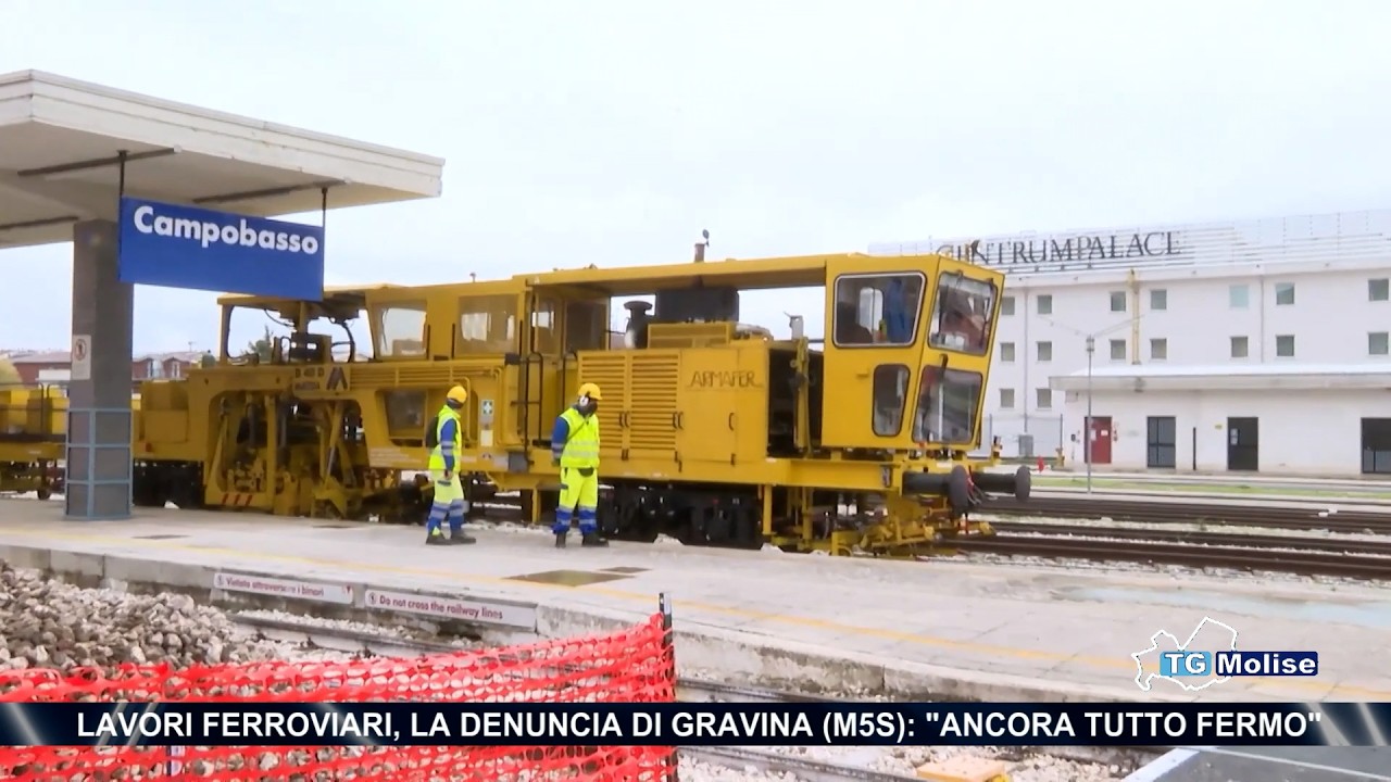 Lavori ferroviari, la denuncia di Gravina (M5S): “Ancora tutto fermo”