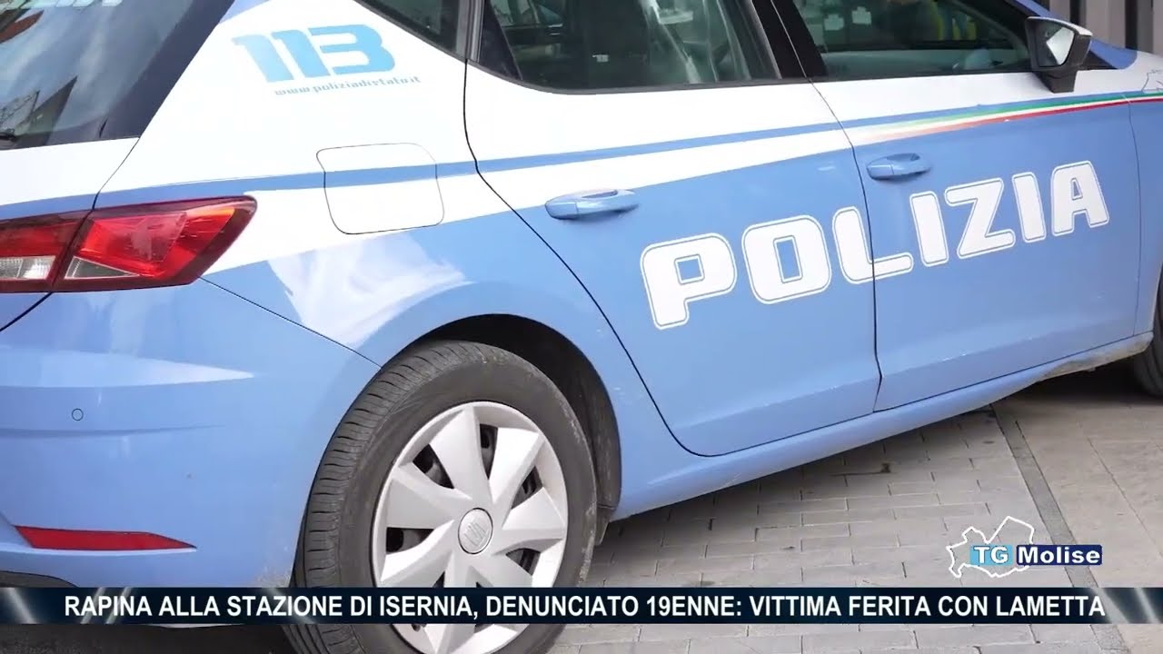 Rapina alla stazione di Isernia, denunciato 19enne: vittima ferita con lametta