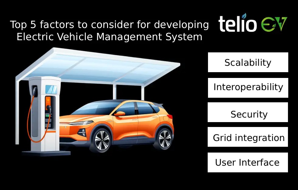 Top 5 factors to consider for developing Electric Vehicle Management System