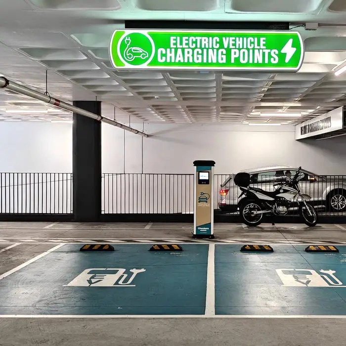 EV Charging Machine at mall parking