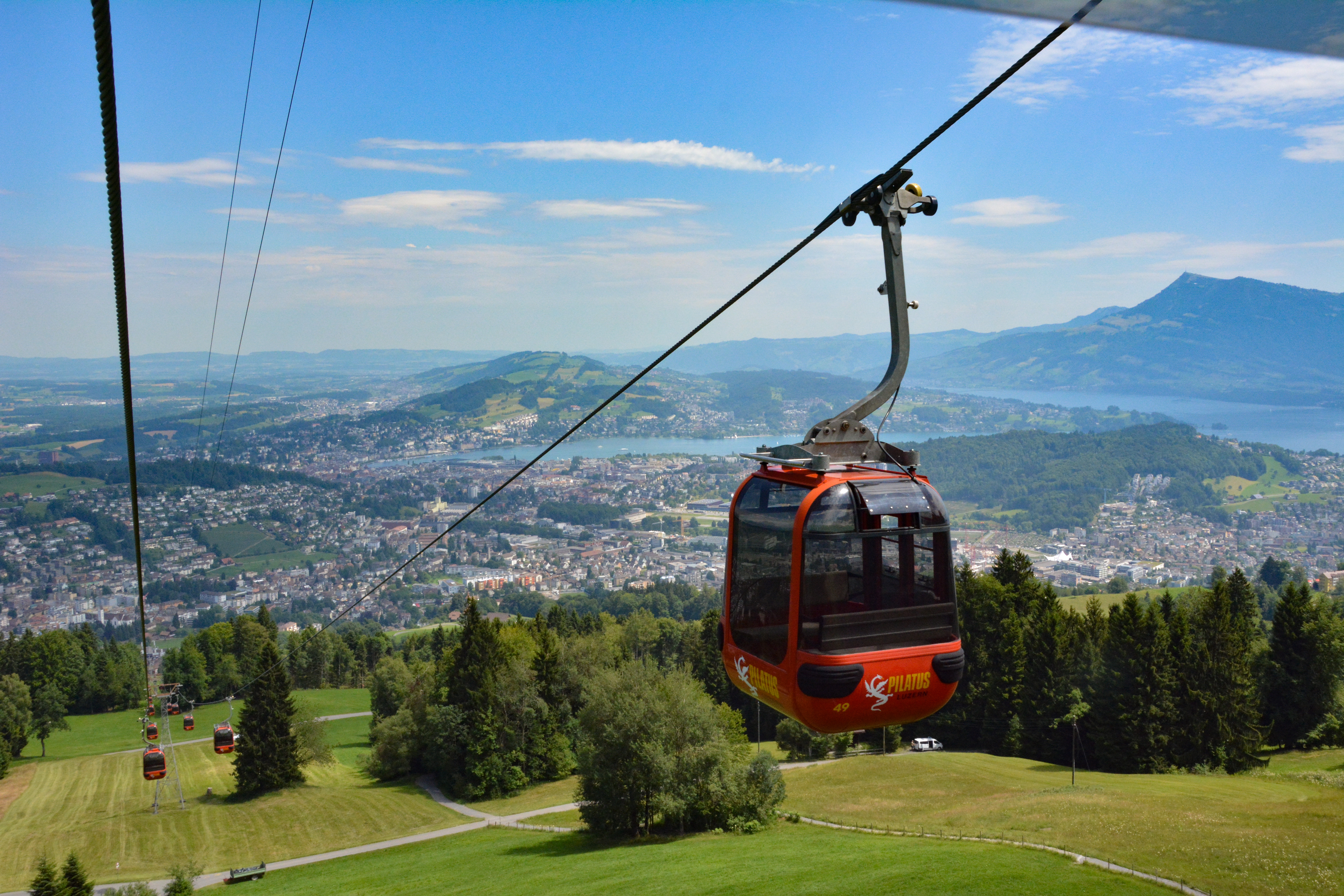 Lake Lucerne view from the tramway.