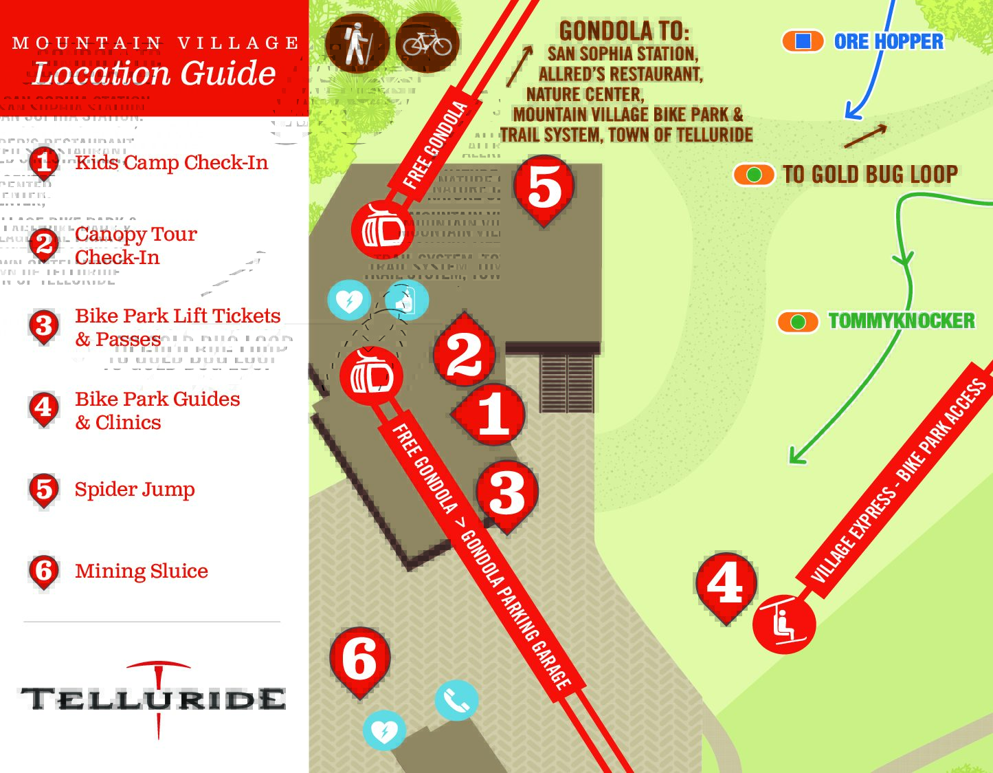 Summer Wayfinding Map Telluride Ski Golf 2022 TSR Pdf 