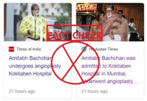 Did Amitabh Bachchan undergo angioplasty on March 15; Fact Check