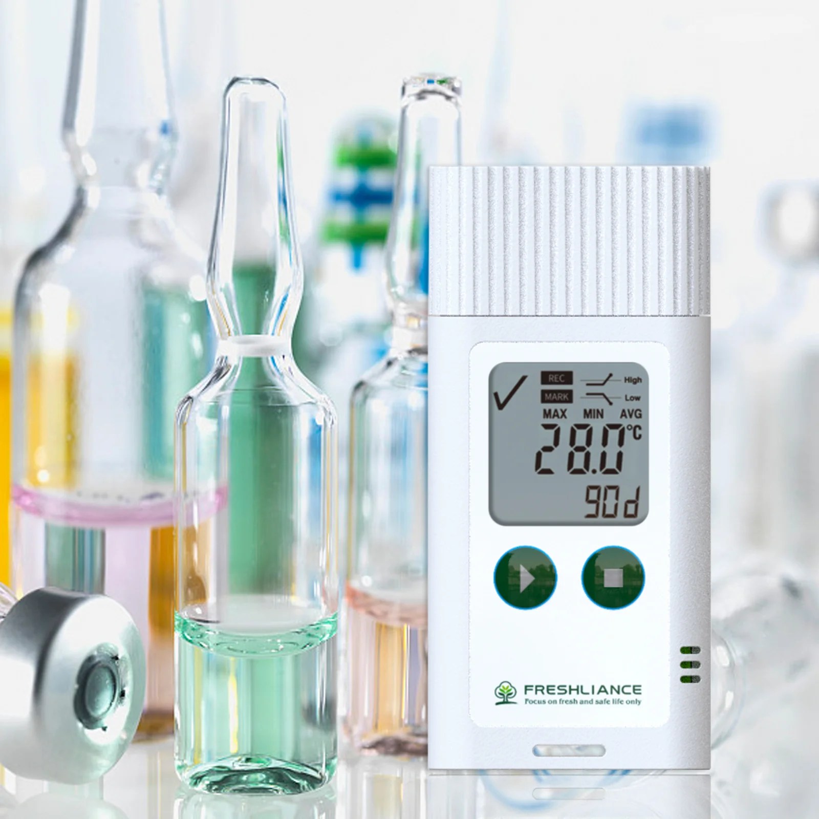 Freshliance Lcd Configurable Reusable Temperature And Humidity Data Lo