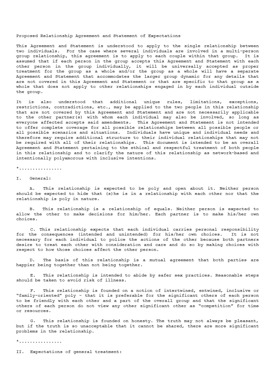 20 Relationship Contract Templates Relationship Agreements