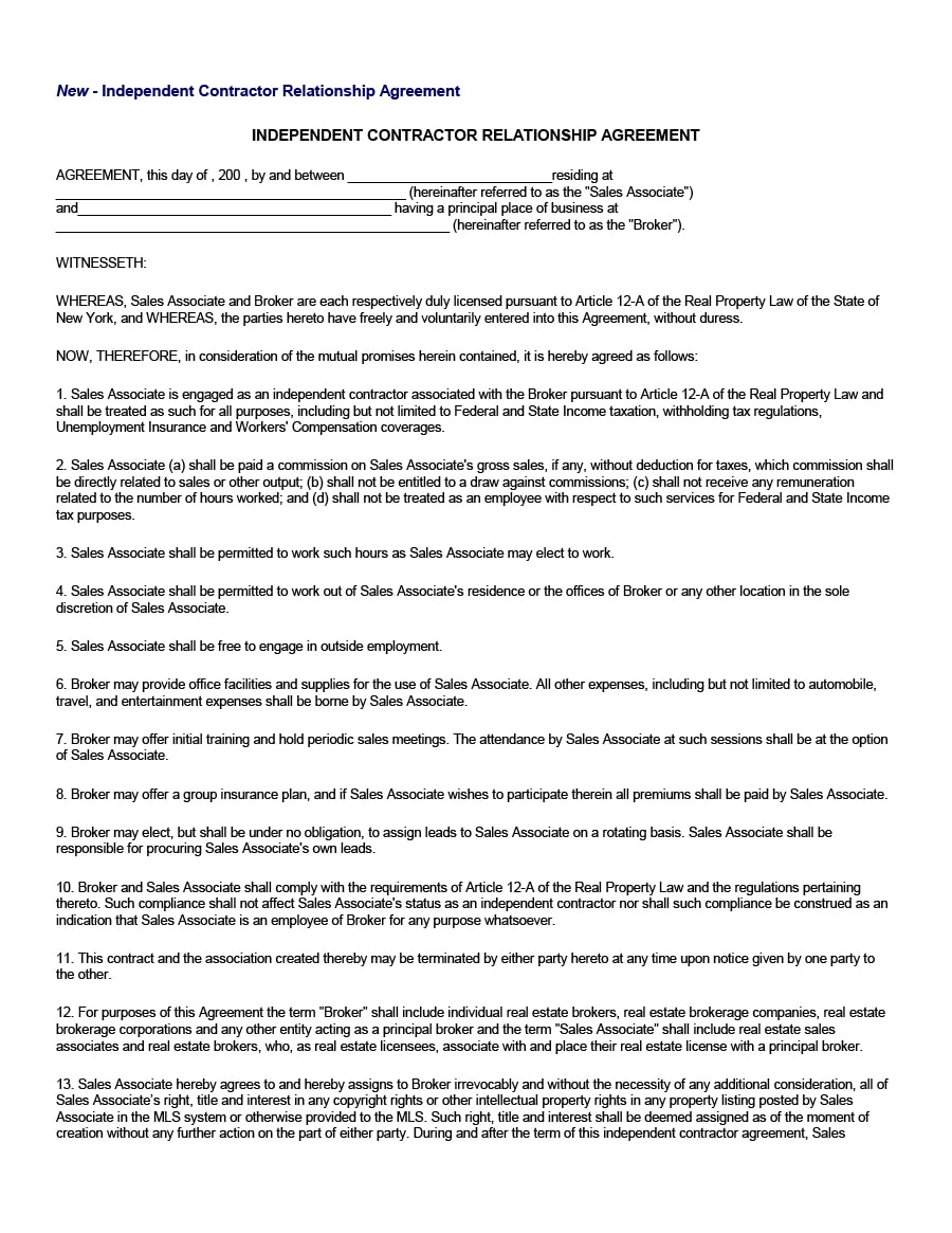 20 Relationship Contract Templates Relationship Agreements