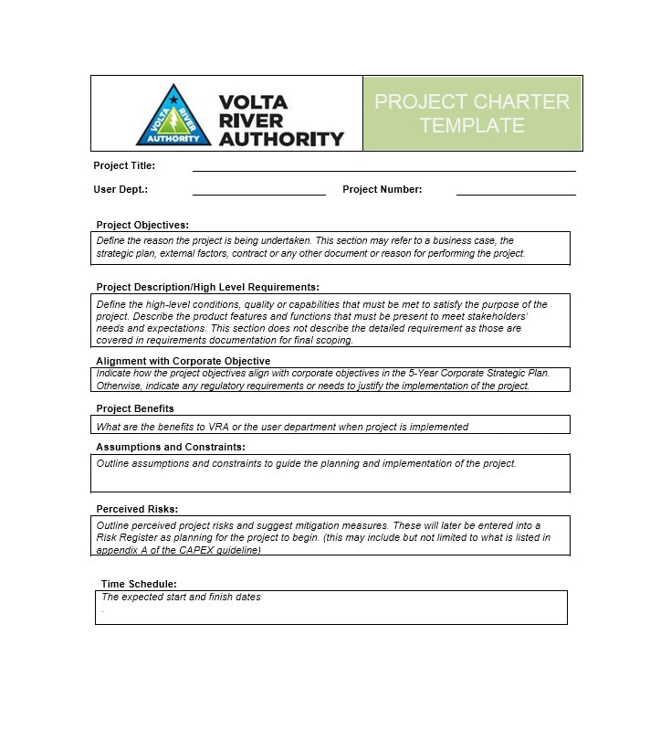 40 Project Charter Templates Samples Excel Word Templatearchive