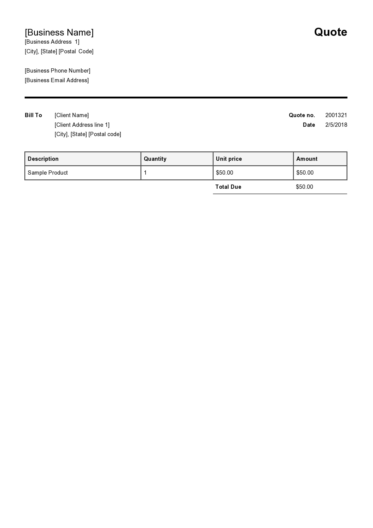 30 Best Quotation Templates Doc Xls Pdf Templatearchive