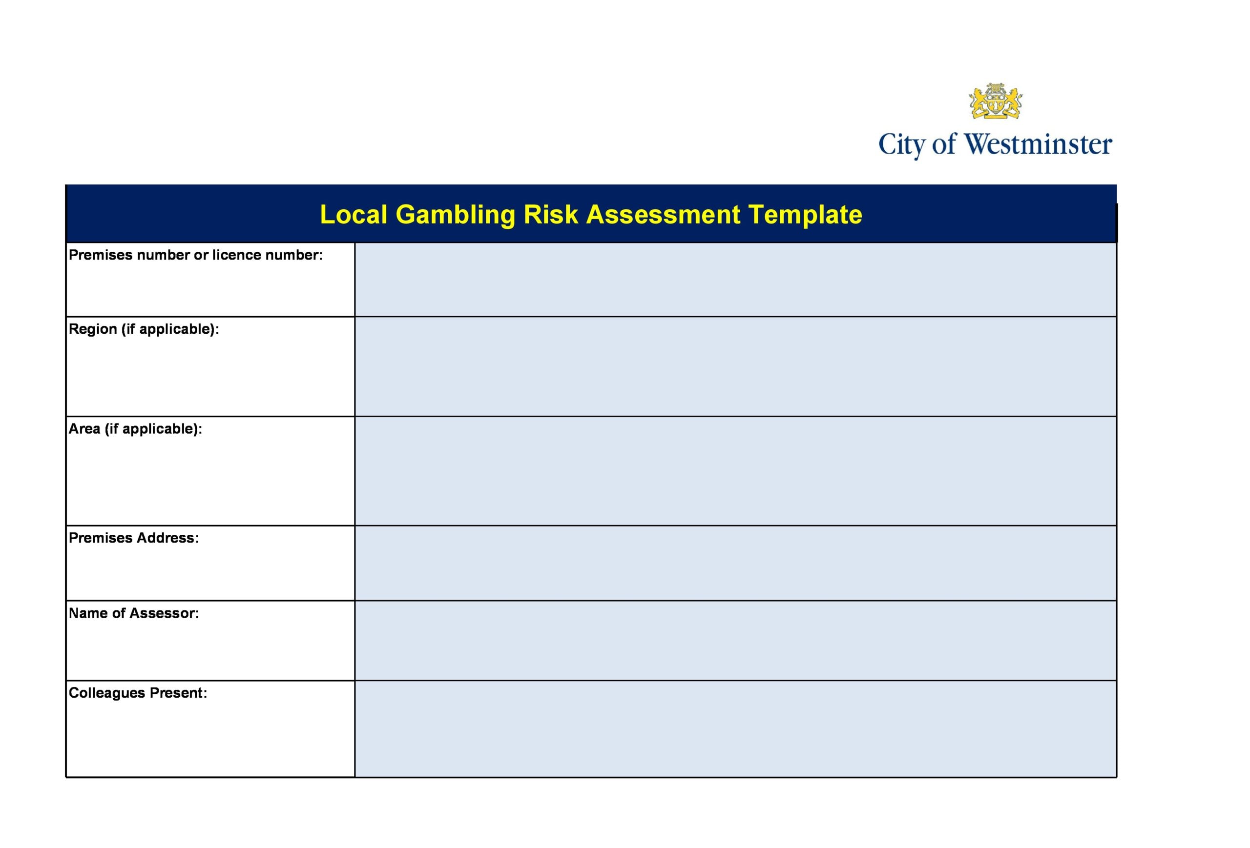 Property Risk Assessment Template