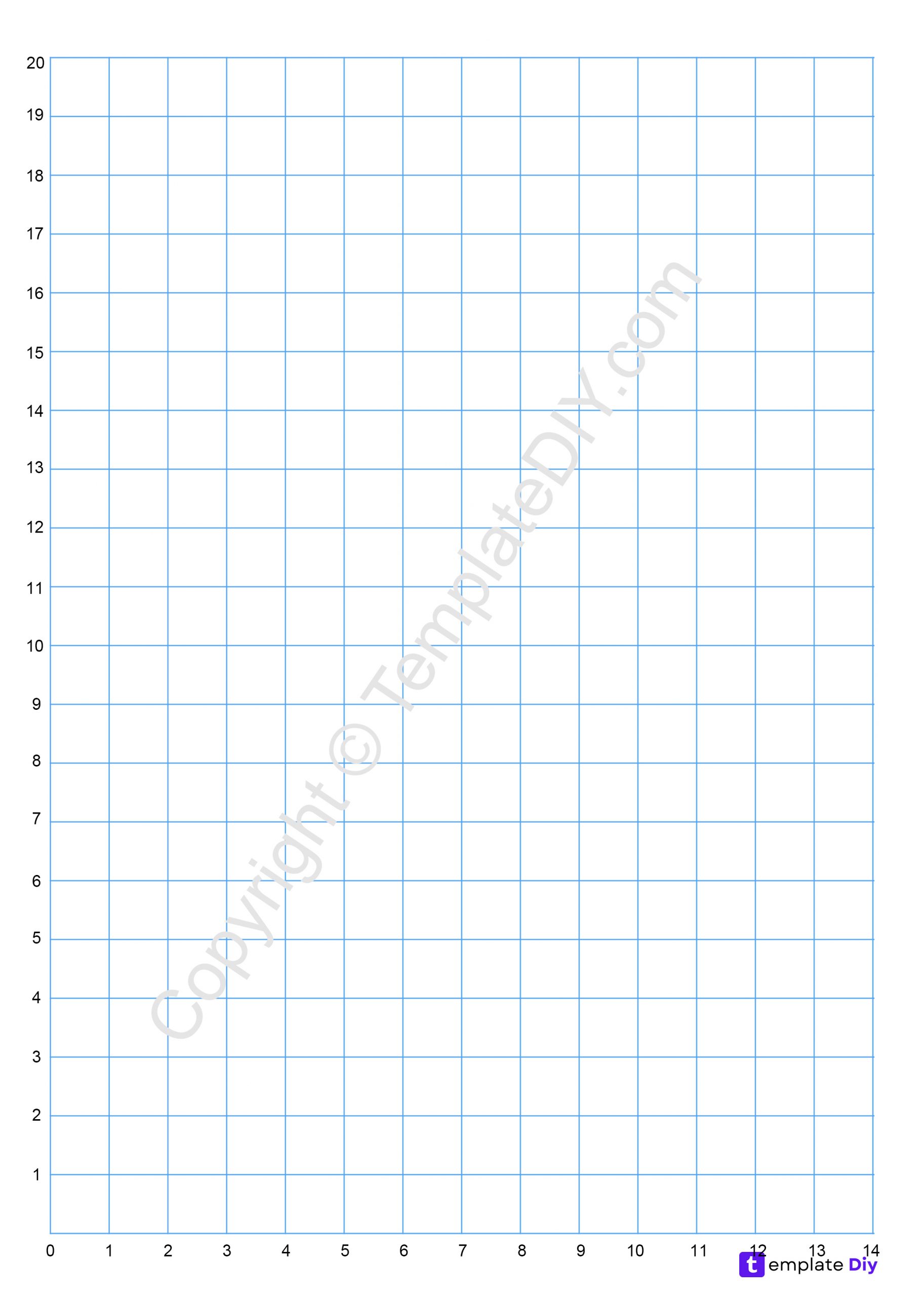 graph paper with numbers printable template in pdf