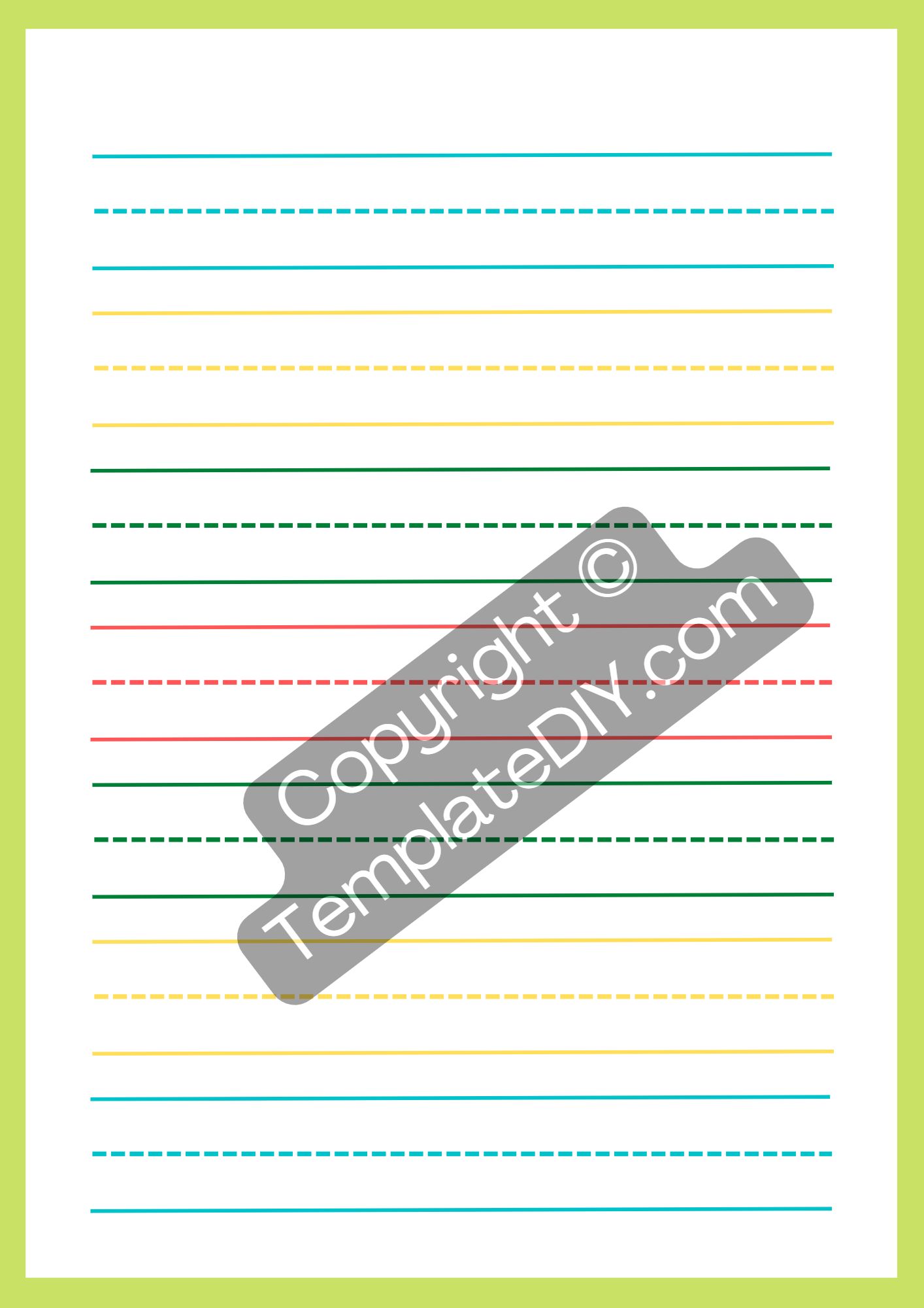 Kindergarten Writing Paper Template - Kindergarten Writing Paper PDF 