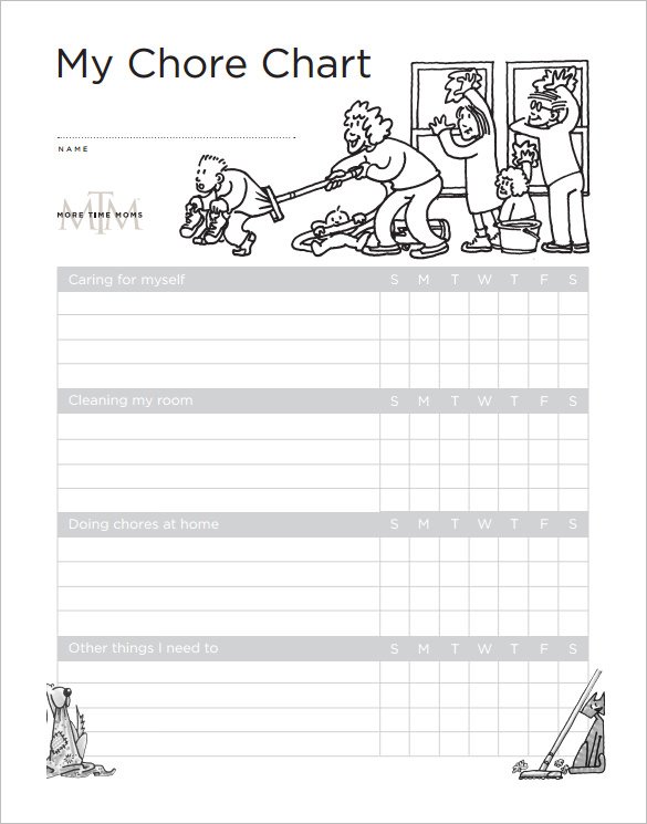 how to make good schedule using 5 chore list template types