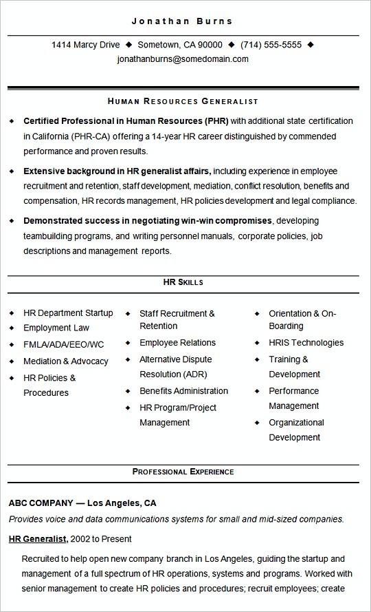 This type of resume usually contains an objective and/or career summary statement and a chronological listing (from most recent to past) of all your employers along with related accomplishments. Hiring Manager Resume