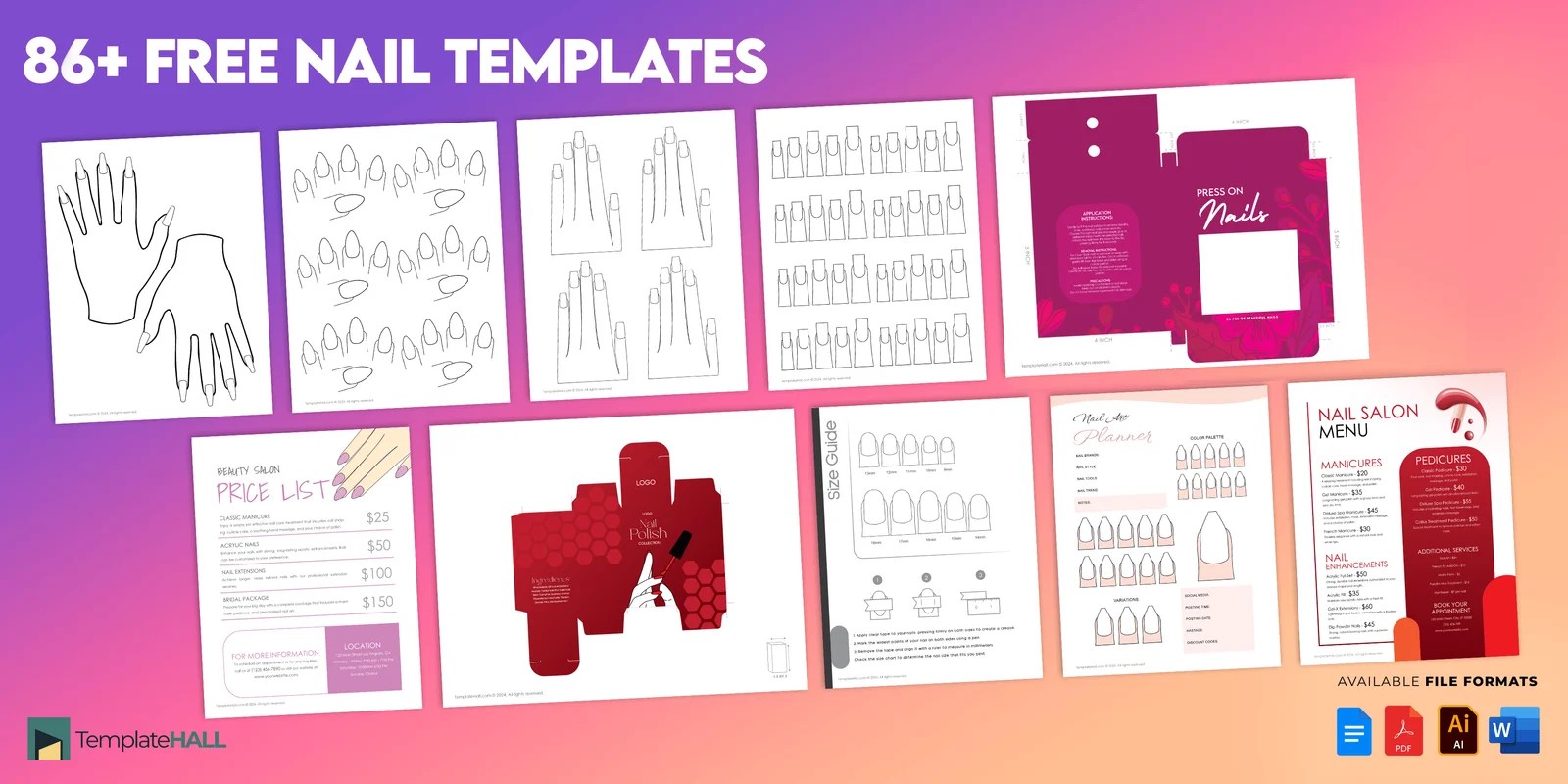 86+ Free Nail Templates [PDF, Word, G. Docs, AI] (2025)