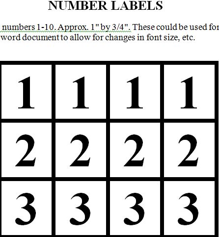 number labels 1 10 template template haven