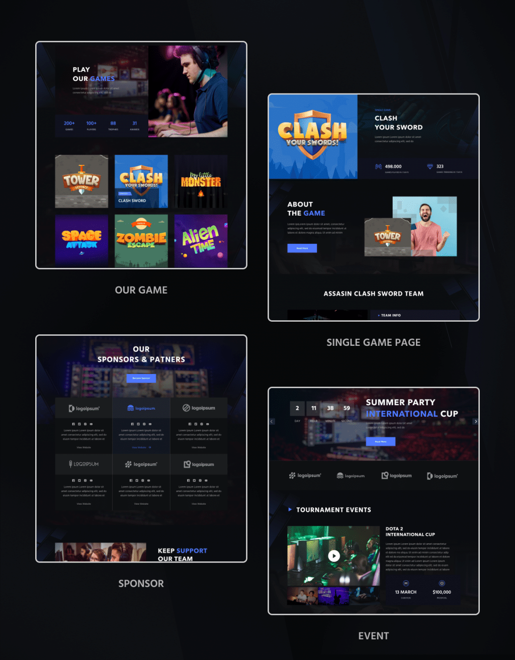 Assasin - eSport Website Template - 3