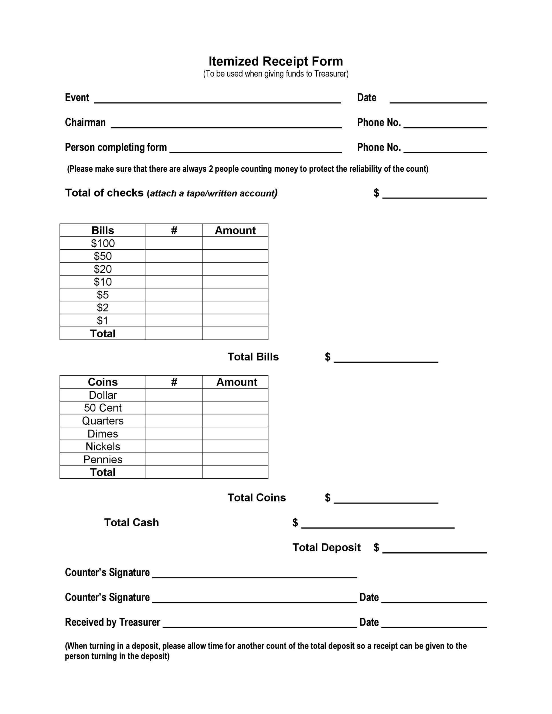 50 free receipt templates cash sales donation taxi