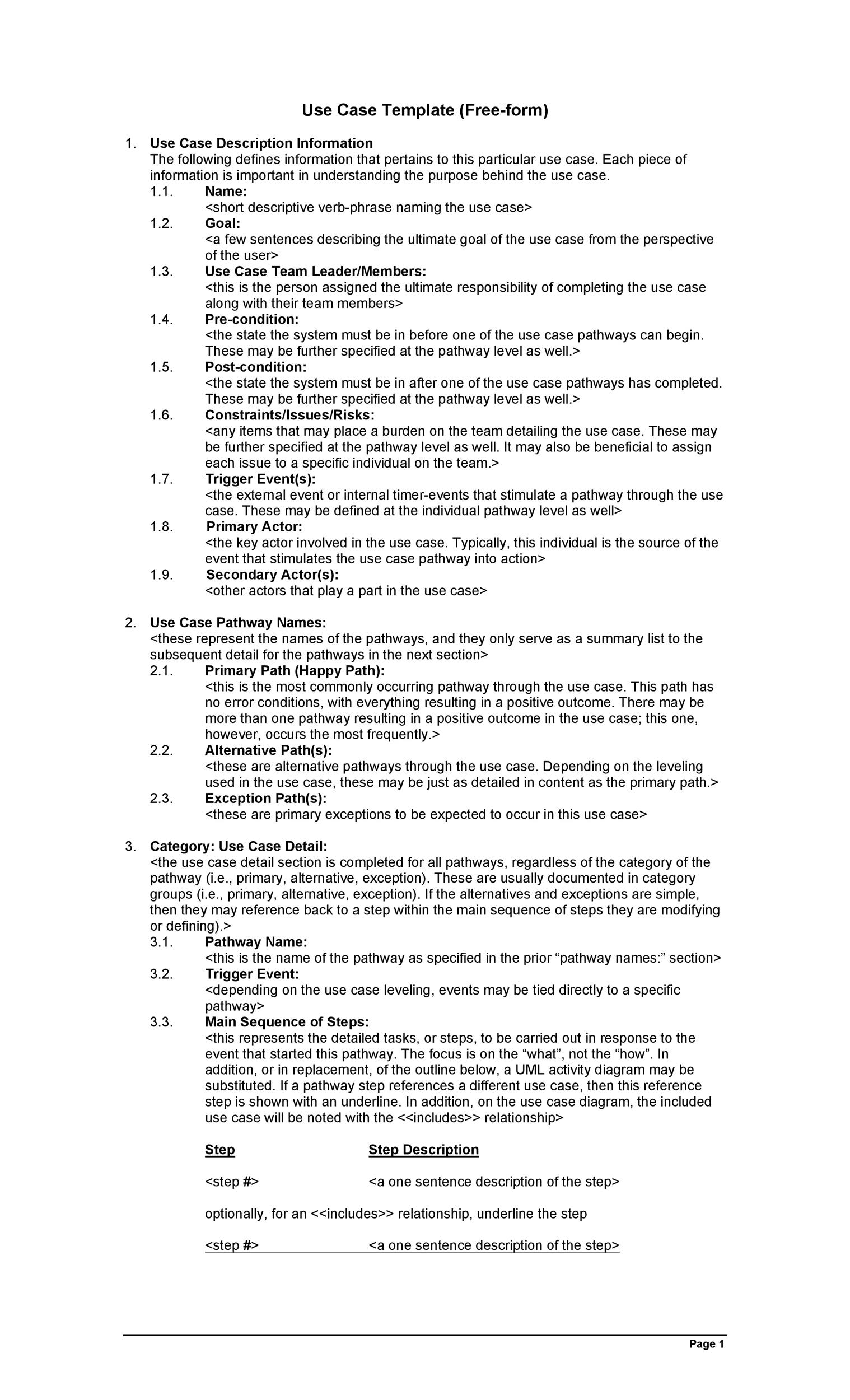 40 Use Case Templates Examples Word Pdf ᐅ Templatelab